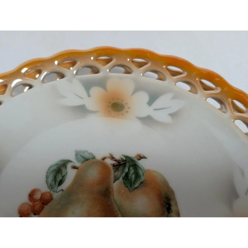 CICO Bavaria Germany U.S. Zone Fruit Reticulated Lattice Edge Plates 6.5